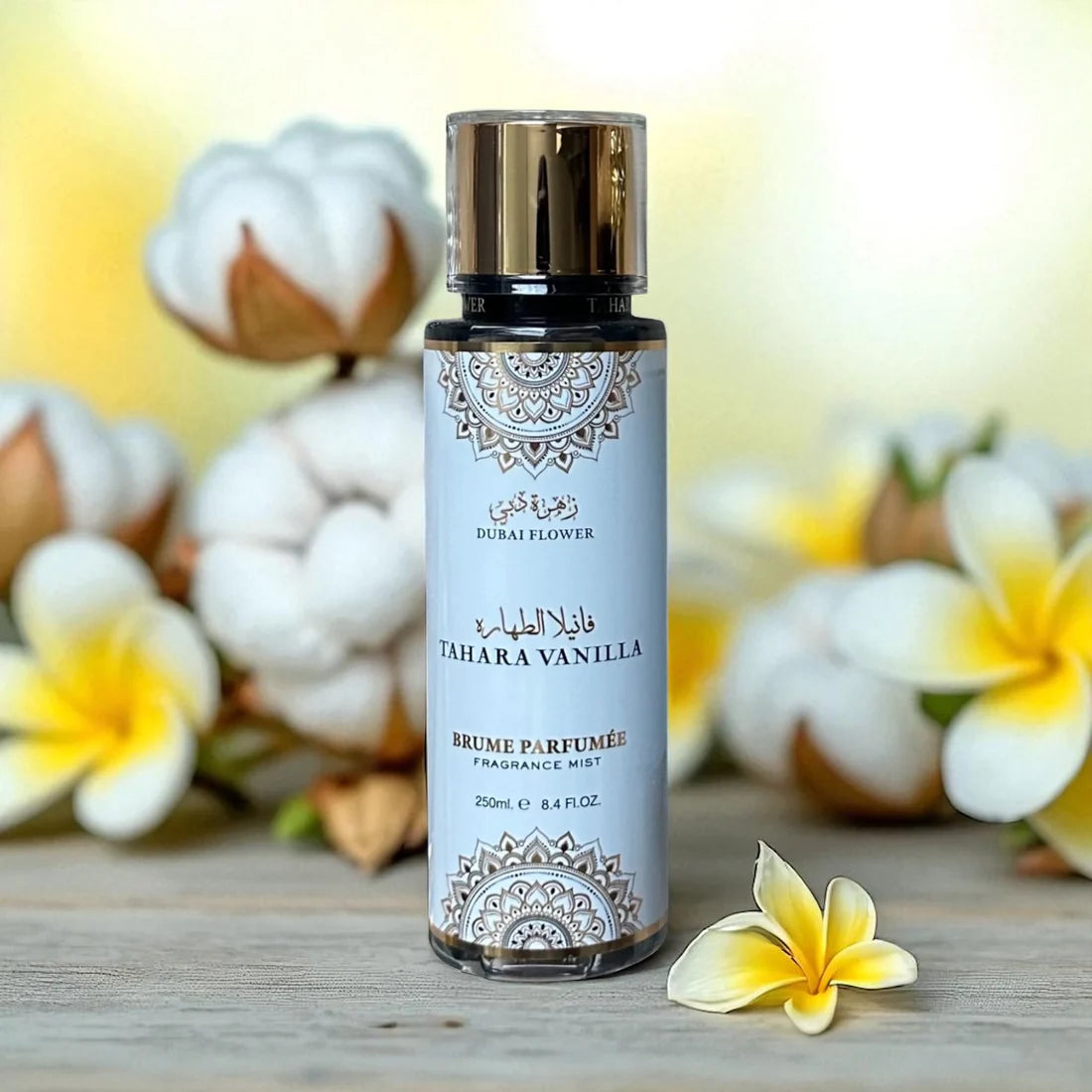 Tahara Vanille – Brume parfumée Dubai Flower 250 ml La Folie Des Plaisirs